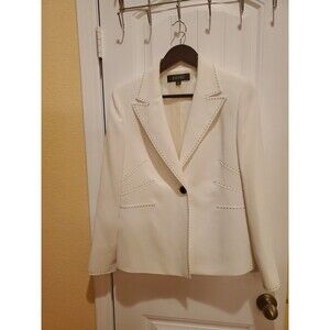 Kasper Long Sleeve Blazer Jacket - White - size 10